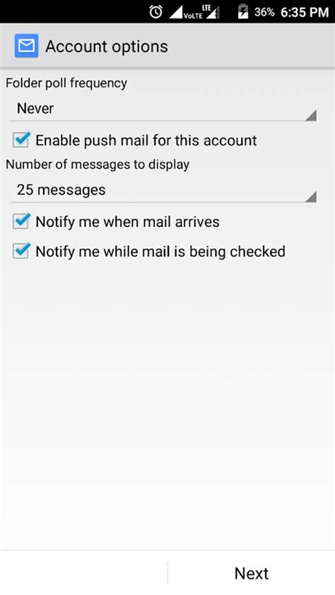 how to open mail id in phone