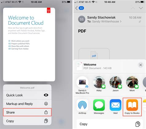 how to open pdf attachment on iphone