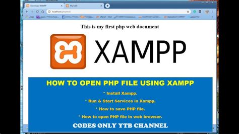 how to open php in xampp