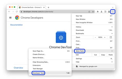 how to open tools in chrome