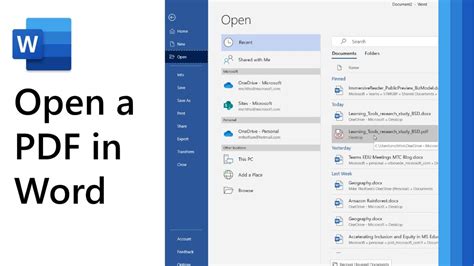 how to open word file in pdf