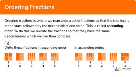 How To Order Fractions Step By Step Guide Ordering Fractions 4th Grade - Ordering Fractions 4th Grade