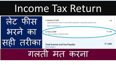 how to pay late fees/penalty us 234f for Income tax return 2024 …