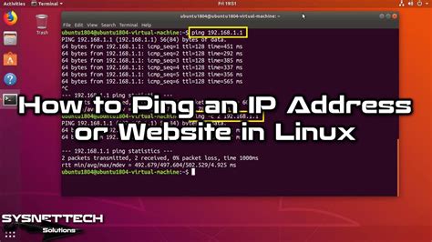 how to ping ip address in linux