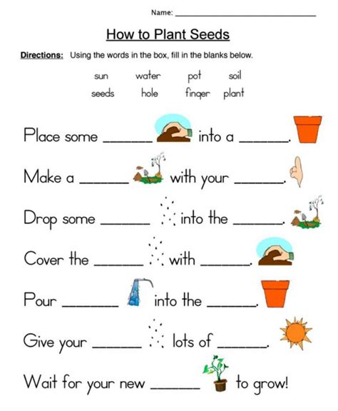 How To Plant Seeds Worksheet Live Worksheets Steps To Planting A Seed Worksheet - Steps To Planting A Seed Worksheet