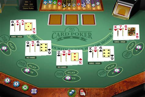 how to play mega link three card poker Array