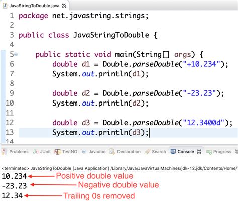 how to print double in java