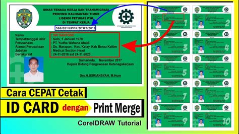 how to print id card in coreldraw