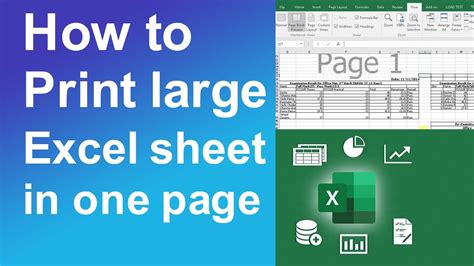 how to print large excel sheet in one page YouTube