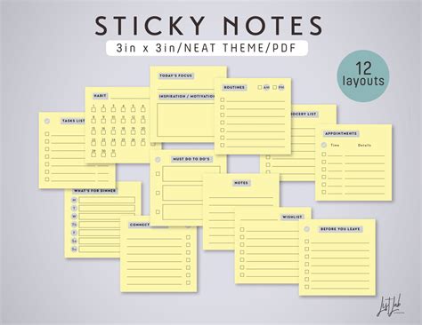 how to print sticky notes in pdf