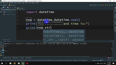 how to print the current date and time in python
