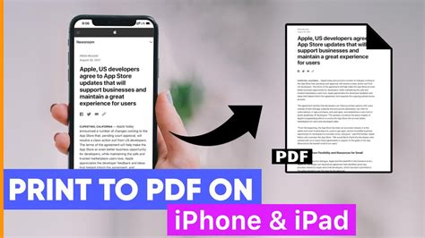 how to print to pdf in iphone