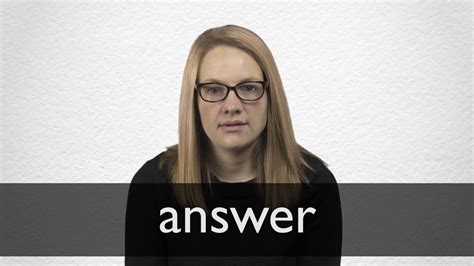 How To Pronounce Answer