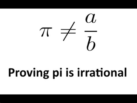 how to prove pi is irrational