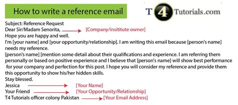 how to provide references in email