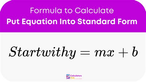 How To Put An Equation Into Standard Form