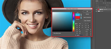 how to put color background in photoshop