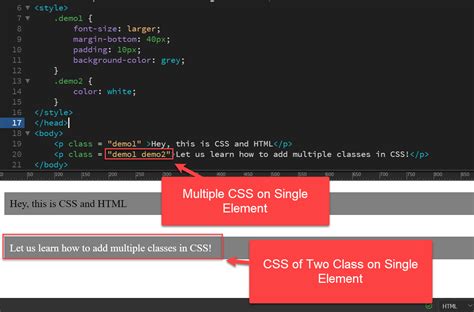 how to put multiple classes in html