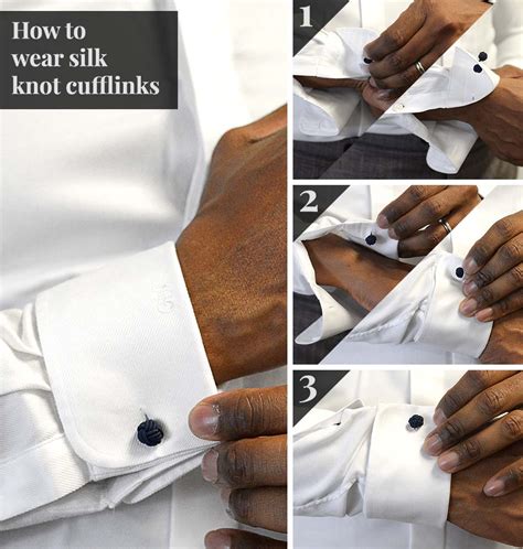 how to put on silk knot cufflinks