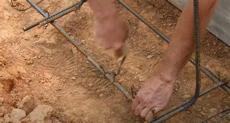 how to put rebar in footings