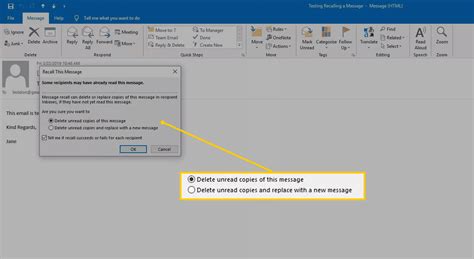 how to recall meeting mail in outlook