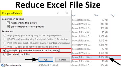how to reduce file size in kb