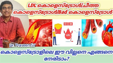 how to reduce ldl cholesterol in malayalam