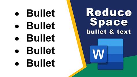 how to reduce space between bullet and text in Microsoft Word YouTube