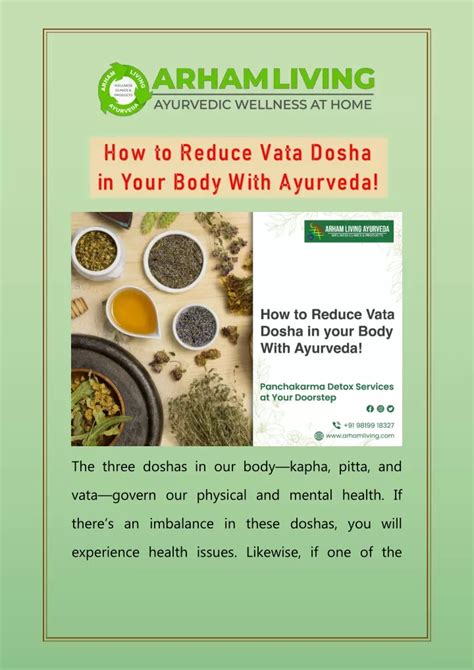 how to reduce vata dosha in body
