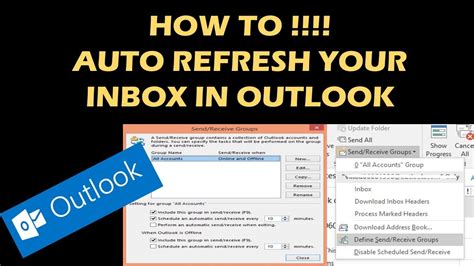 how to refresh inbox in outlook