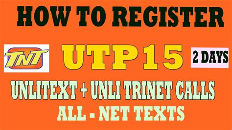 how to register unlisurf in tnt