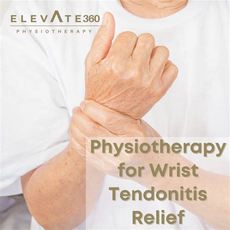 how to relieve tendonitis in hand