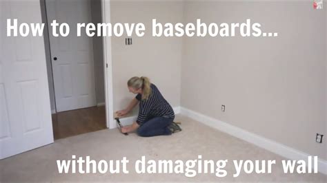 how to remove baseboard from wall