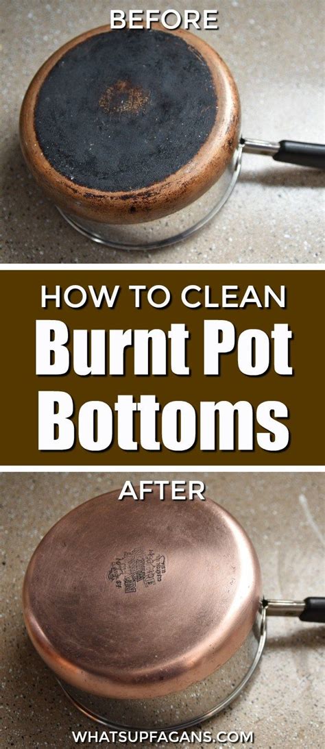 how to remove burnt bottom of pot