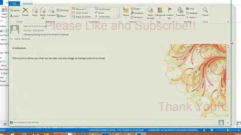 how to remove email background in outlook