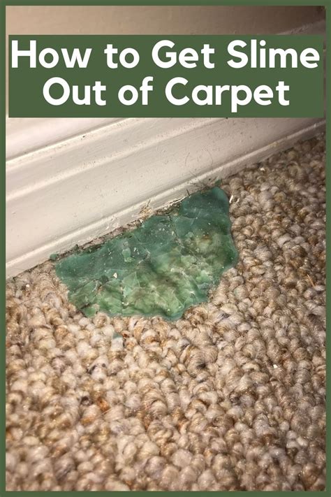 how to remove hard slime from carpet