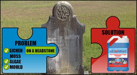 how to remove lichen from headstones