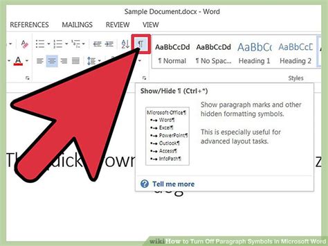 how to remove paragraph marks in word