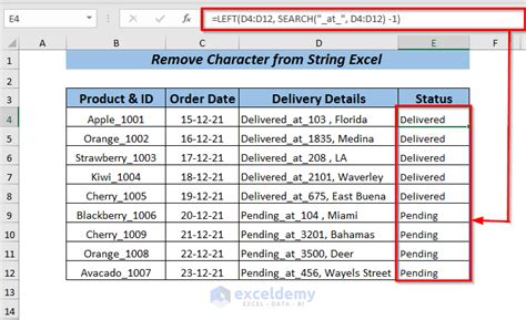 how to remove partial text in excel