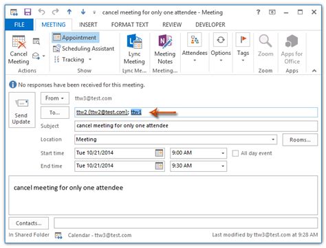 how to remove person from outlook meeting invite