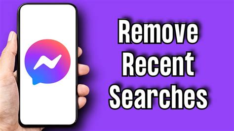 how to remove recent search in messenger