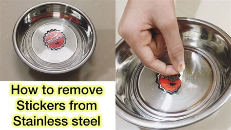 how to remove stickers from stainless steel