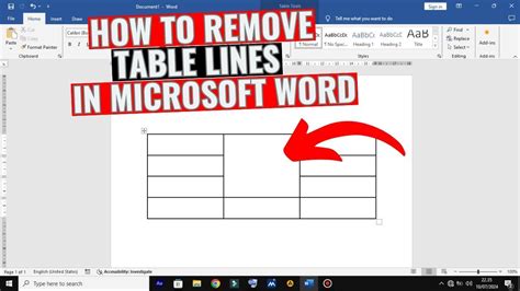 how to remove table lines in word
