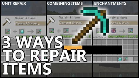 how to repair items on minecraft