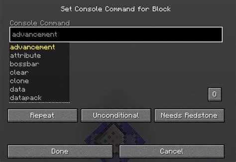 how to repeat a command in minecraft