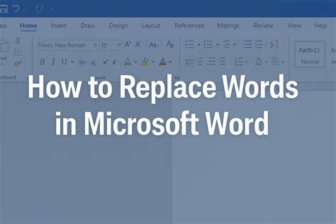 How To Replace Words In Word