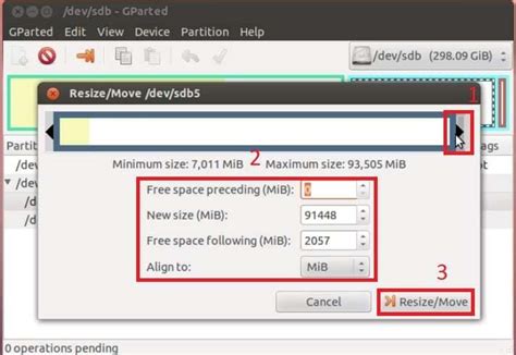 how to resize disk partition in ubuntu