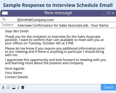how to respond to email for interview invite