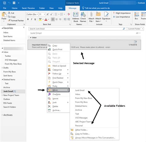 how to retrieve email in outlook