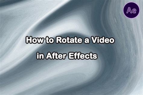 how to rotate image in after effects
